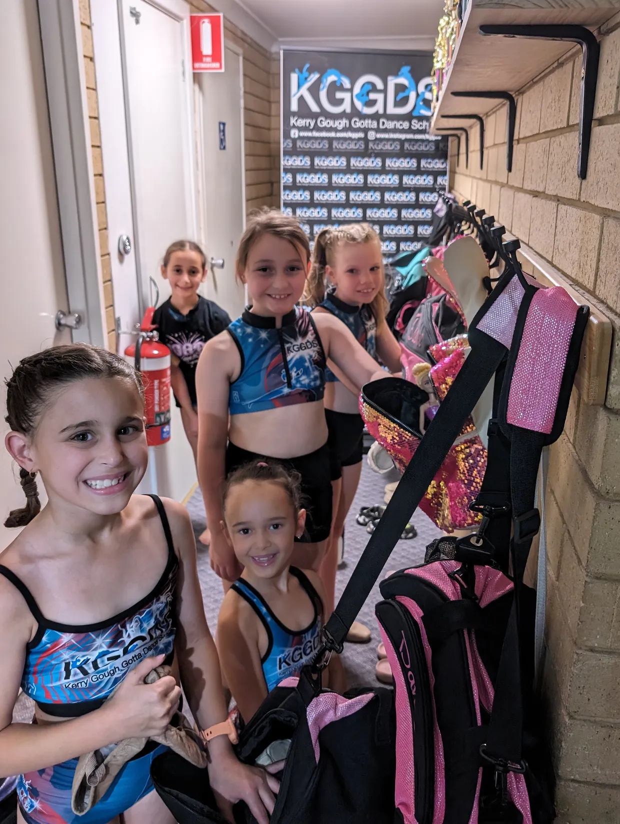 Homeschool students getting ready for class.